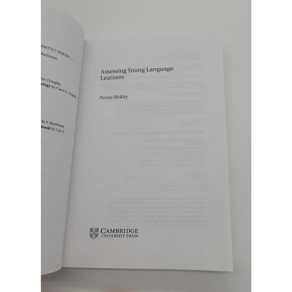 Assessing Young Language Learners By Penny McKay‎ Cambridge Language Assessment